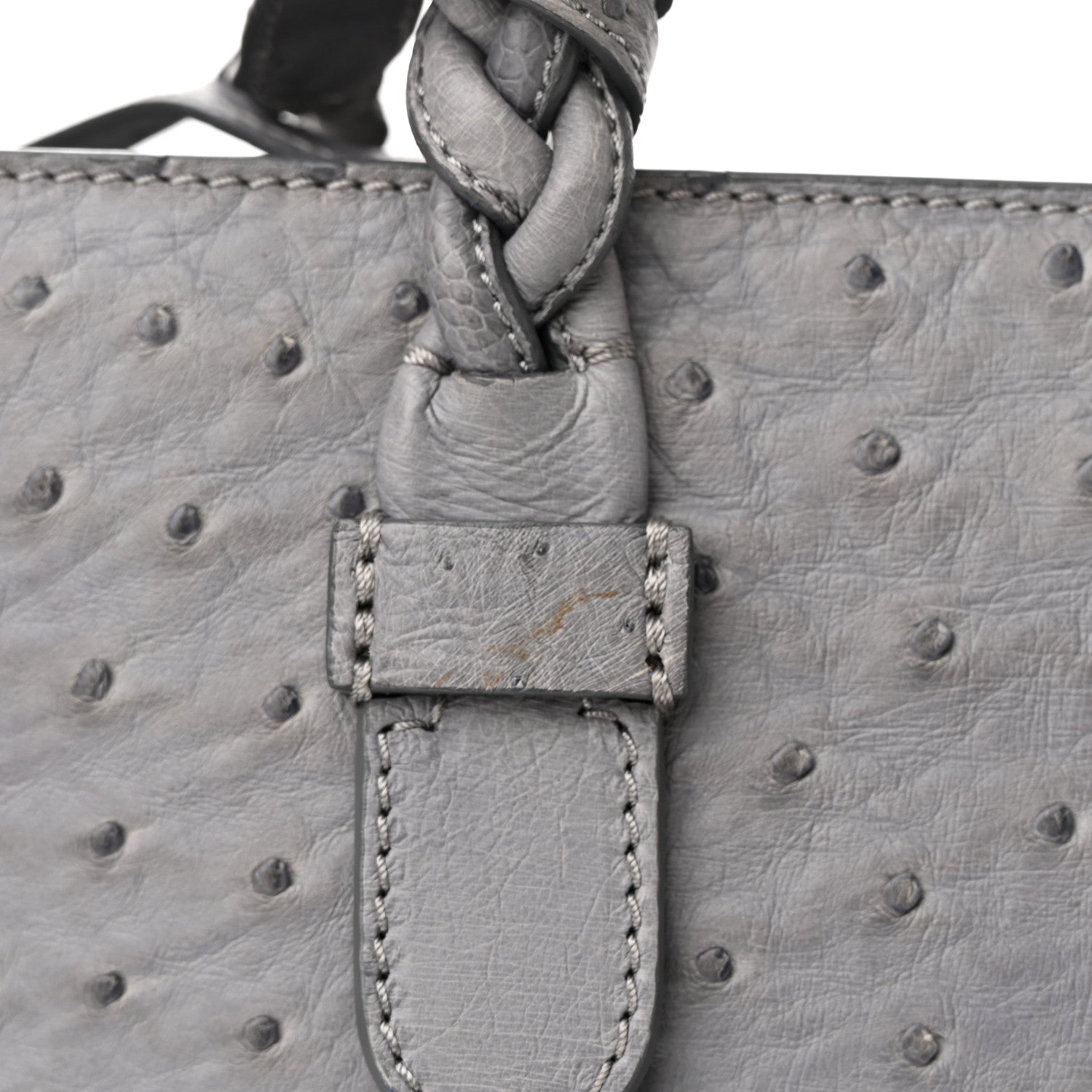 Valentino Garavani Ostrich To Be Cool Tote Grigio Perla 15 of 16