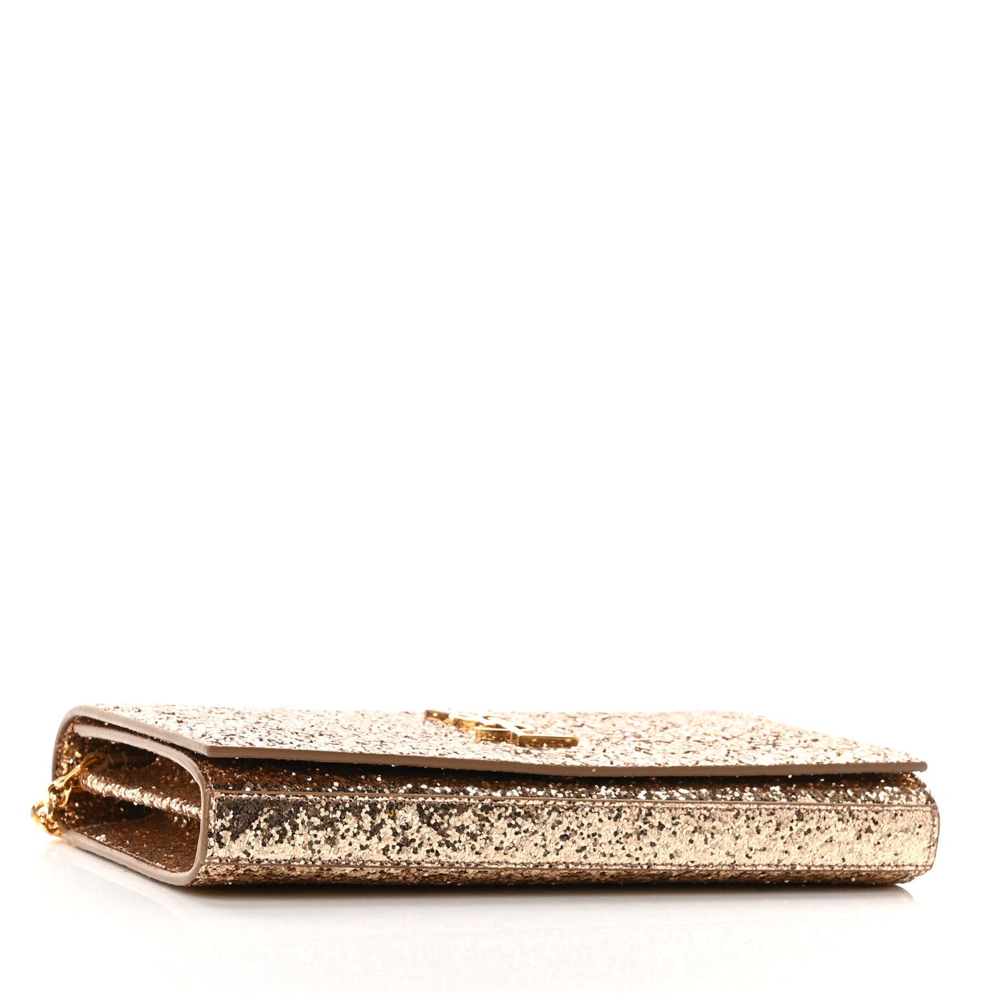 Glitter Galactica Monogram Chain Wallet Platino