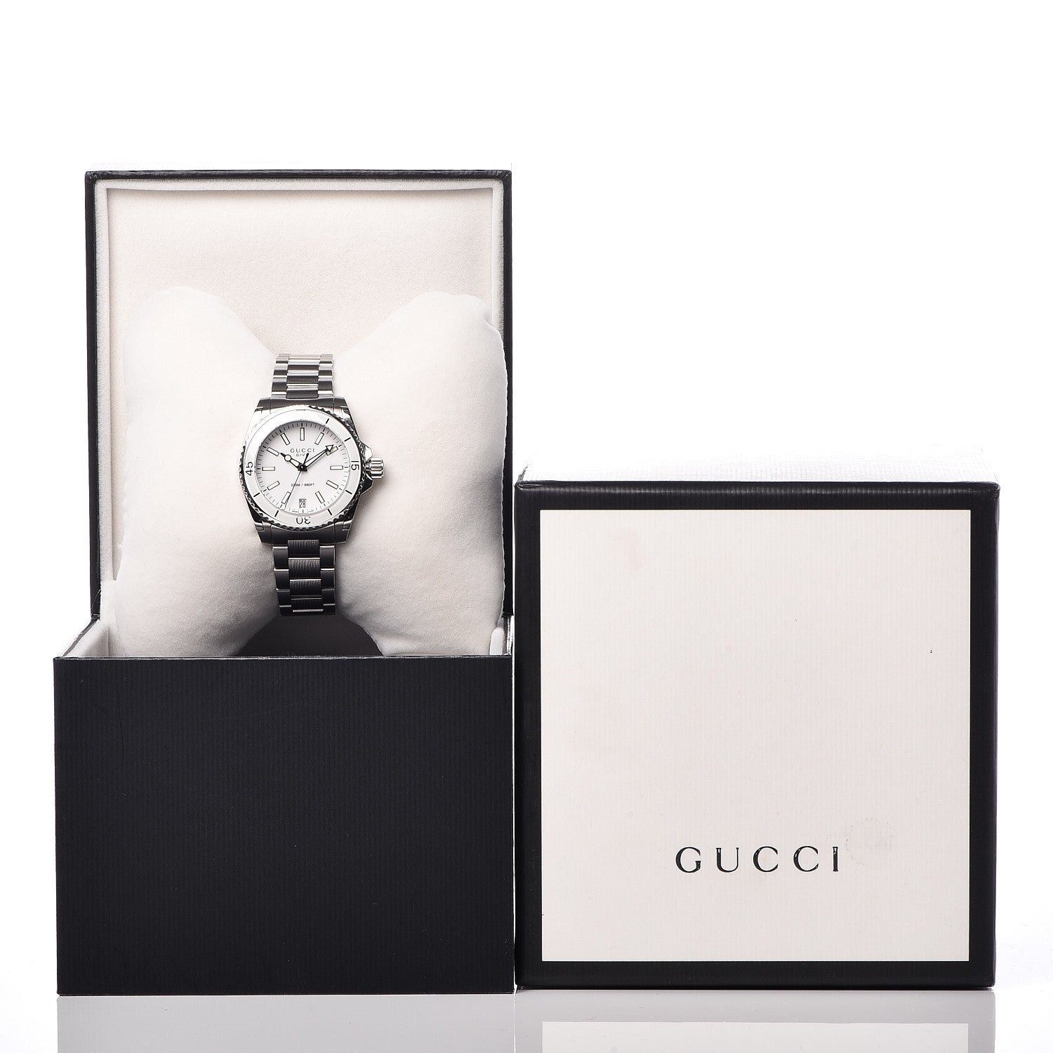 Gucci Stainless Steel 32mm Dive Quartz Watch White 9 of 9