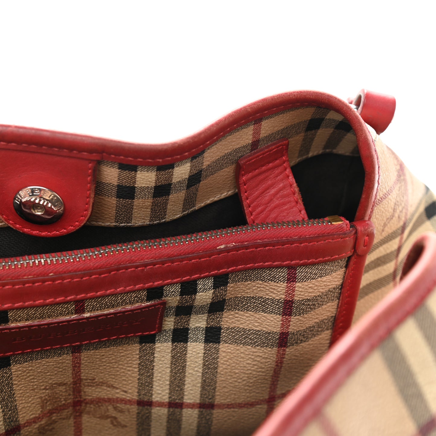 Haymarket Check Small Canterbury Tote Military Red