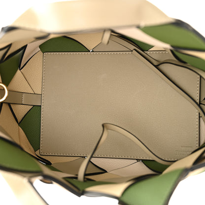 Loewe Calfskin Woven Small The Surplus Collection Basket Bag Avocado Ivory 5 of 10
