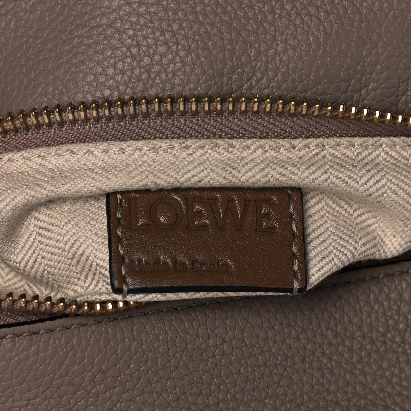 Grained Calfskin Small Puzzle Bag Sand Mink