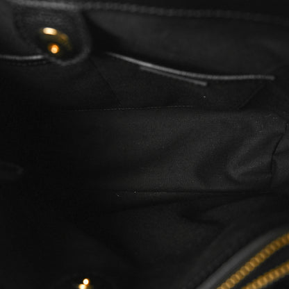 Burberry Derby Calfskin House Check Medium Banner Tote Black 5 of 10