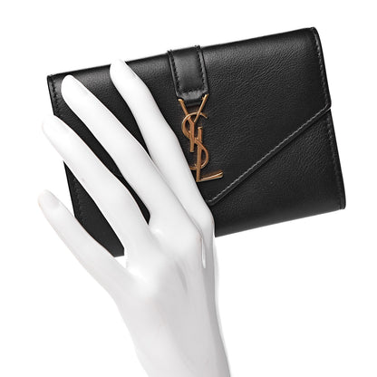 Saint Laurent Smooth Calfskin Envelope Wallet Black 2 of 9