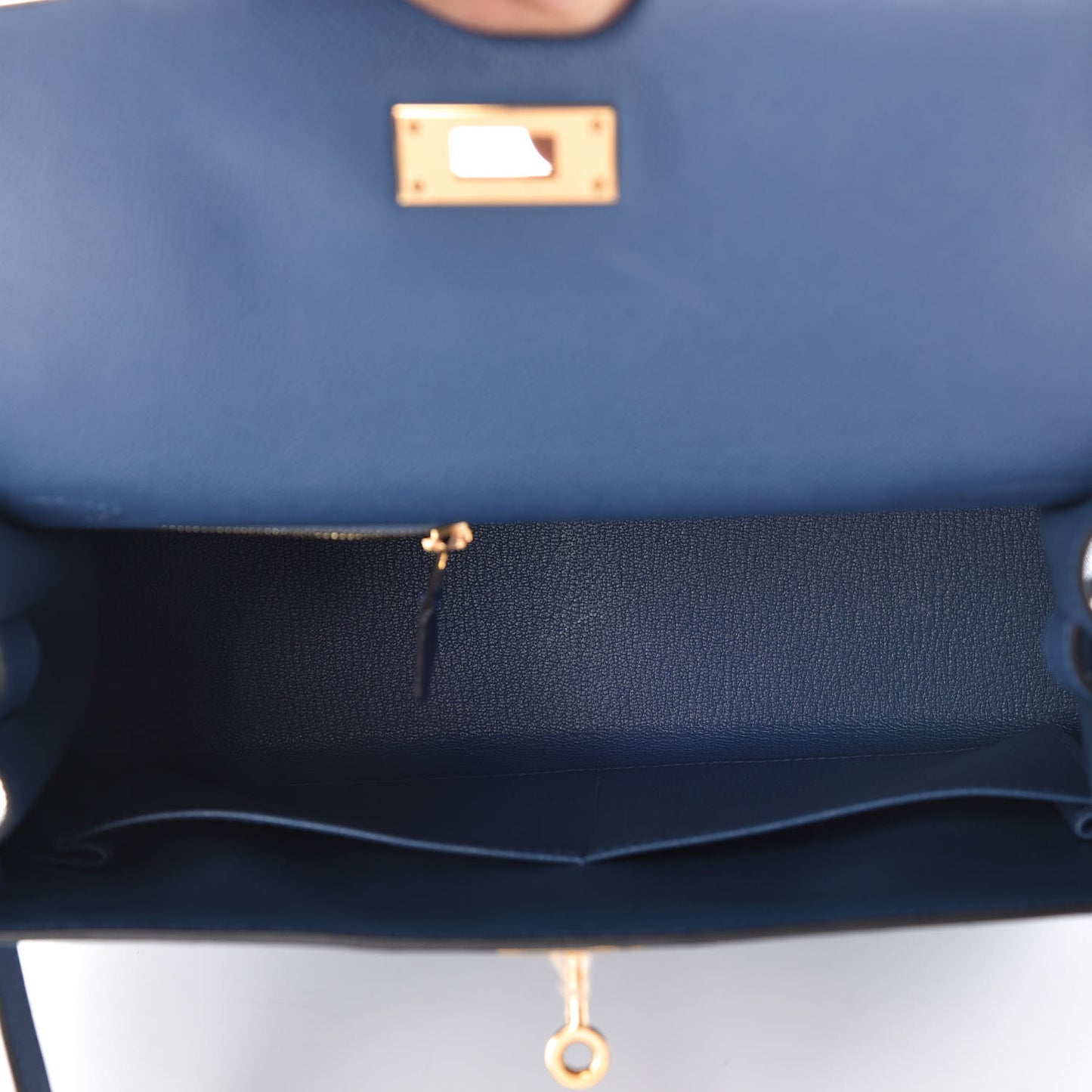 Epsom Kelly Sellier 28 Bleu Agate