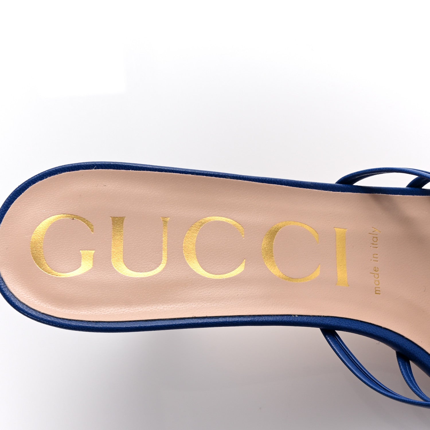 Gucci Malaga Kid Crystal GG Isa Ankle Strap 55mm Sandals 40 Rio Blue 8 of 9