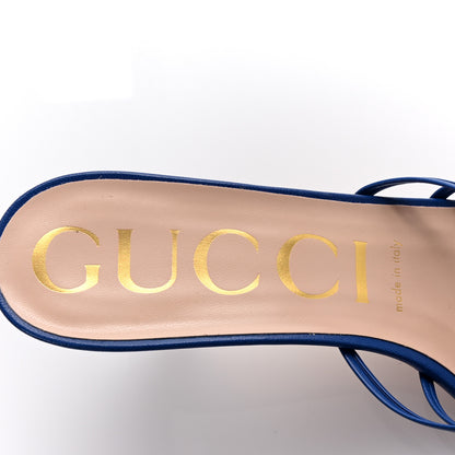 Gucci Malaga Kid Crystal GG Isa Ankle Strap 55mm Sandals 40 Rio Blue 8 of 9