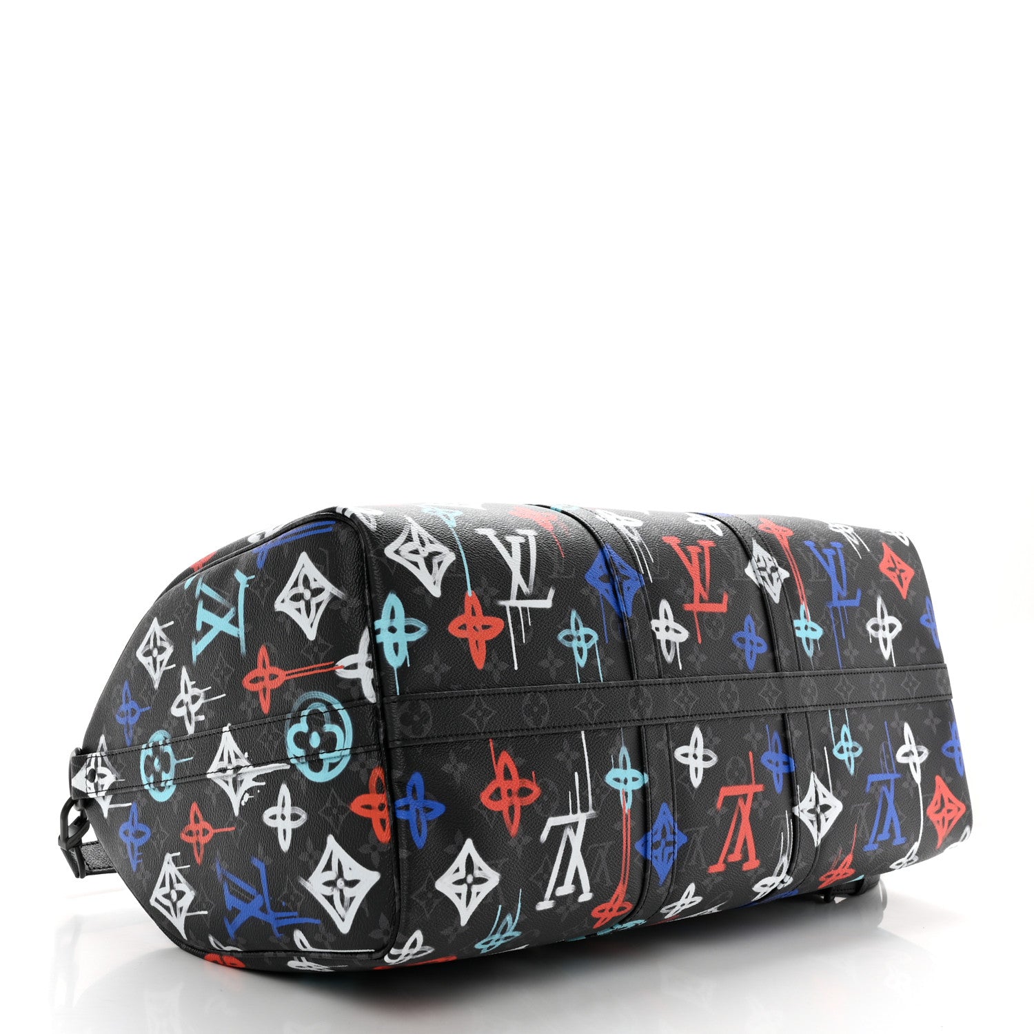Louis Vuitton Monogram Eclipse LV Graffiti Keepall Bandouliere 50 Multicolor 3 of 9