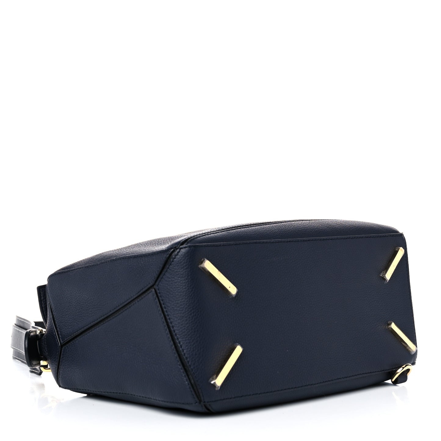 Calfskin Medium Puzzle Bag Midnight Blue Black