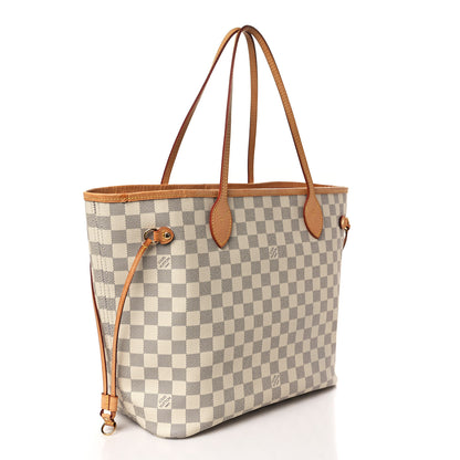 Louis Vuitton Damier Azur Neo Neverfull MM Rose Ballerine 3 of 9