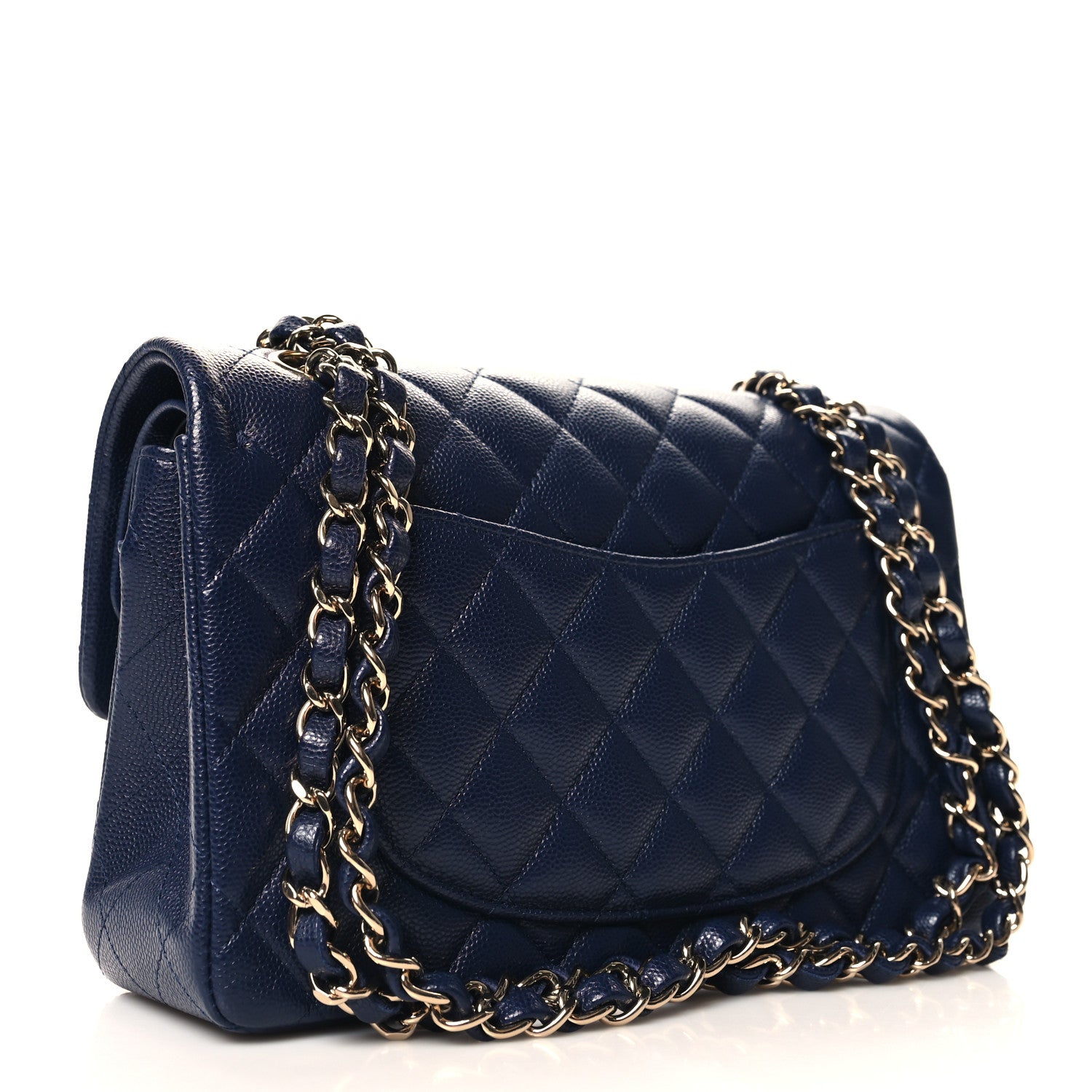 Chanel Caviar Quilted Small Double Flap Blue 3 of 11