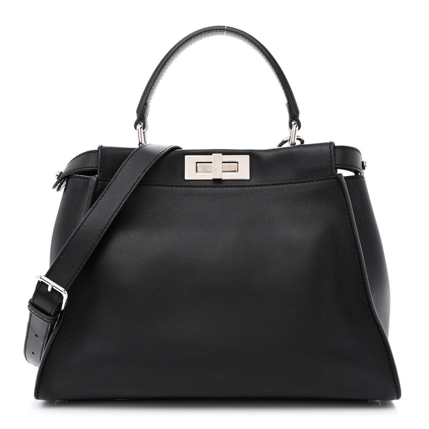 Vitello Seta Snakeskin Crocodile Monster Eyes Medium Peekaboo Iconic Satchel Black Girasole