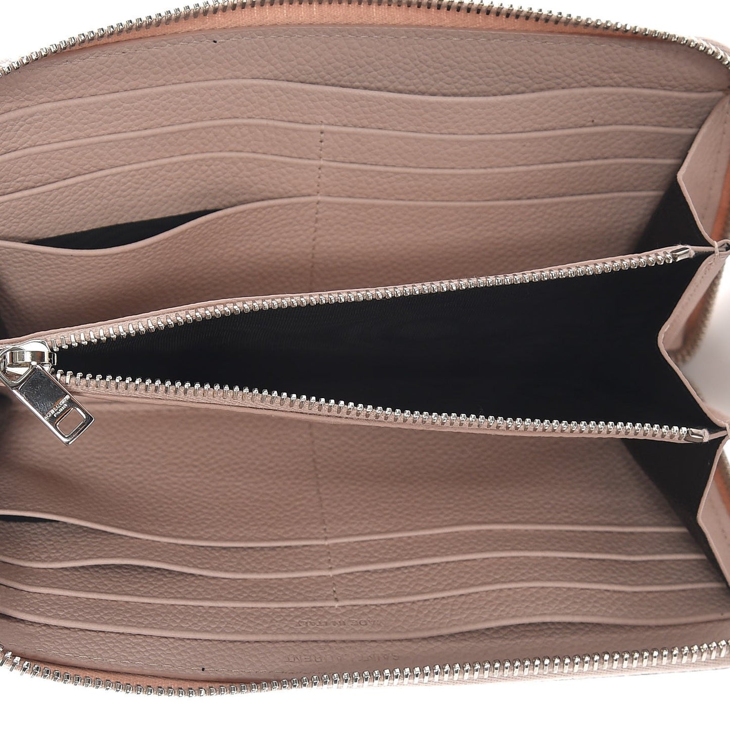 Calfskin Classic Zip Around Continental Wallet Dusty Pink