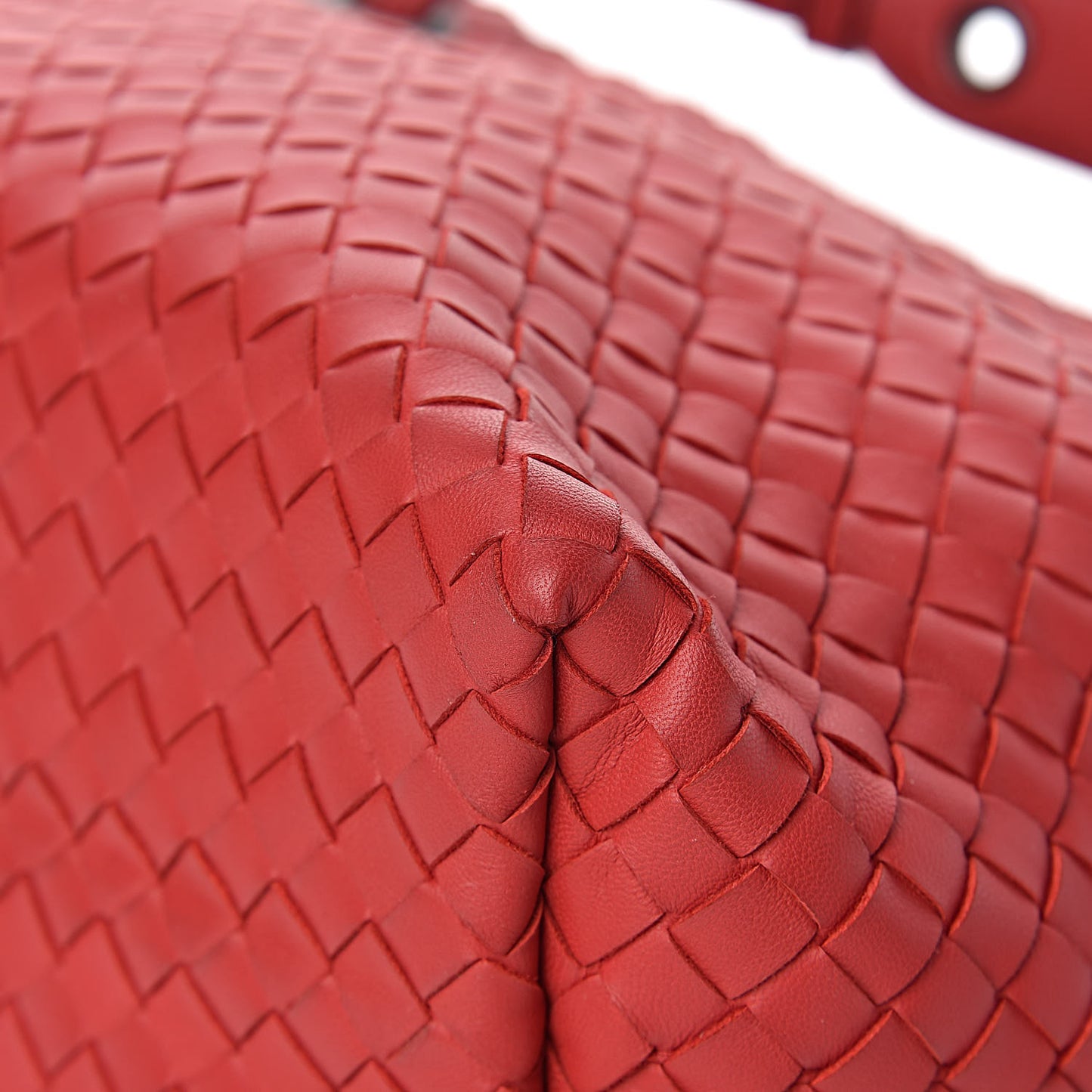 Nappa Intrecciato Small Bella Tote Red