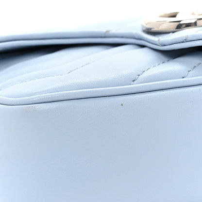 Gucci Calfskin Matelasse Super Mini GG Marmont Shoulder Bag Porcelain Light Blue 12 of 15