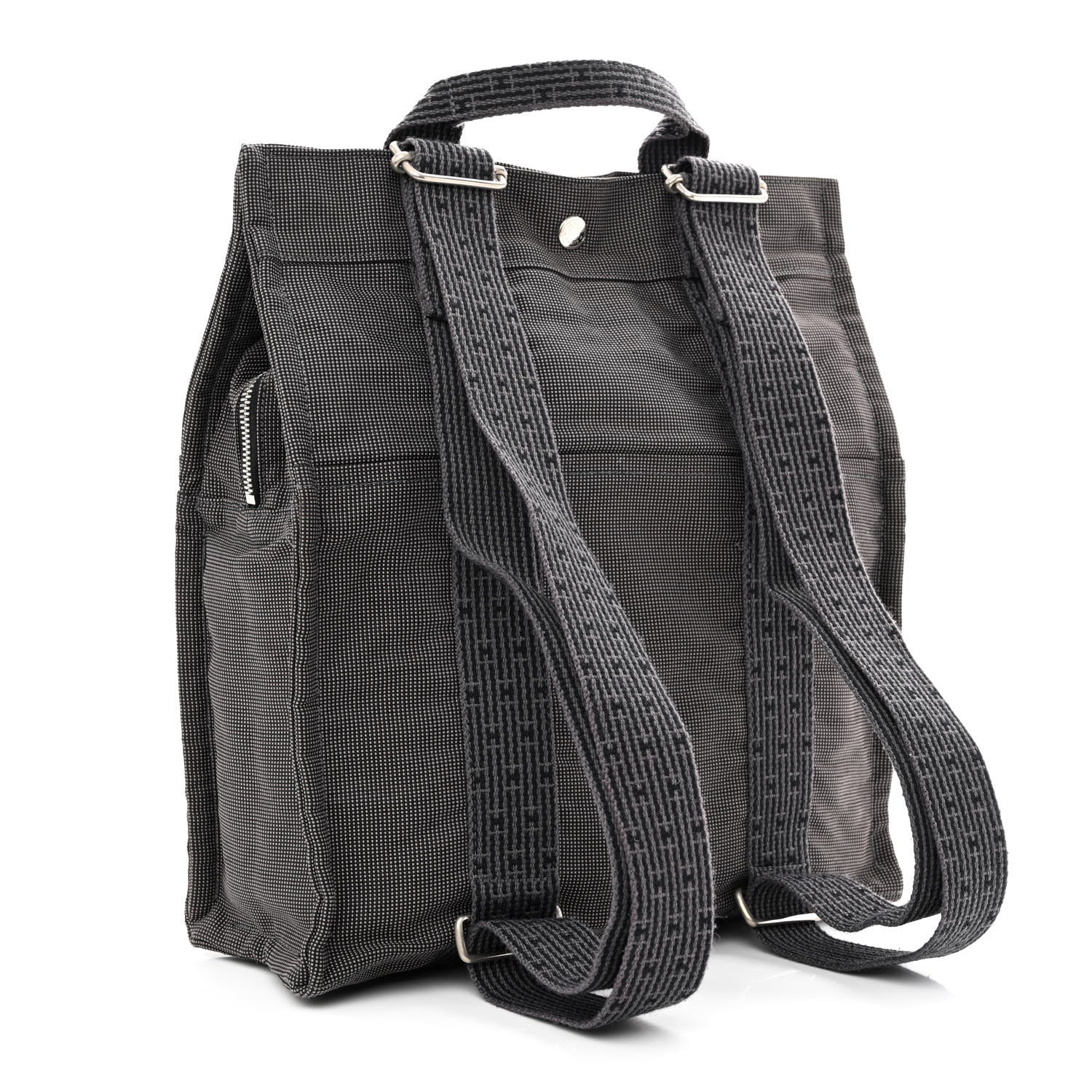Hermes Canvas Herline Backpack Grey 3 of 12