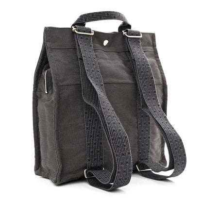 Hermes Canvas Herline Backpack Grey 3 of 12