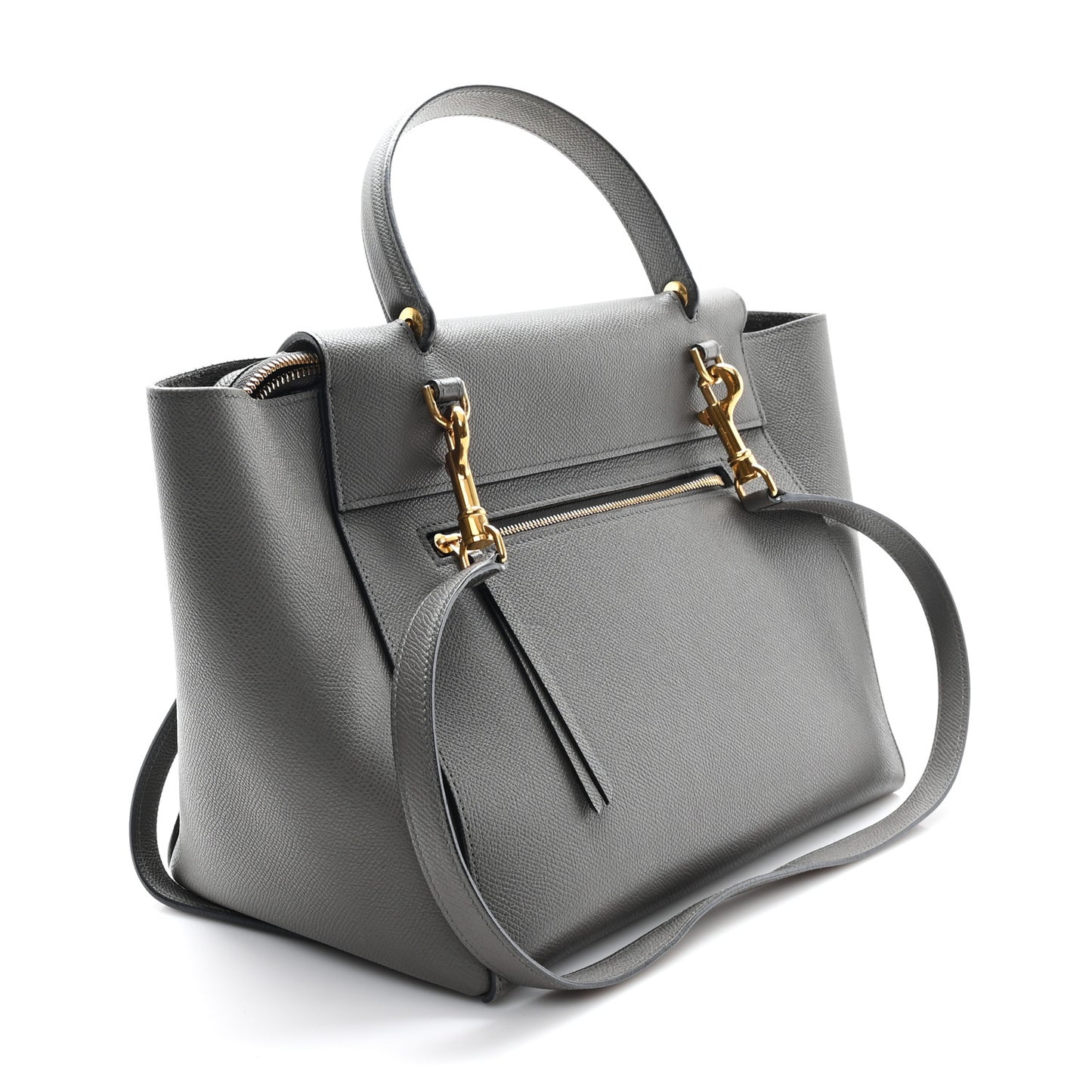 Grained Calfskin Mini Belt Bag Grey