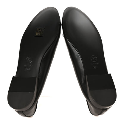 Chanel Lambskin Patent Cap Toe Ballerina Flats 39.5 Black 6 of 10