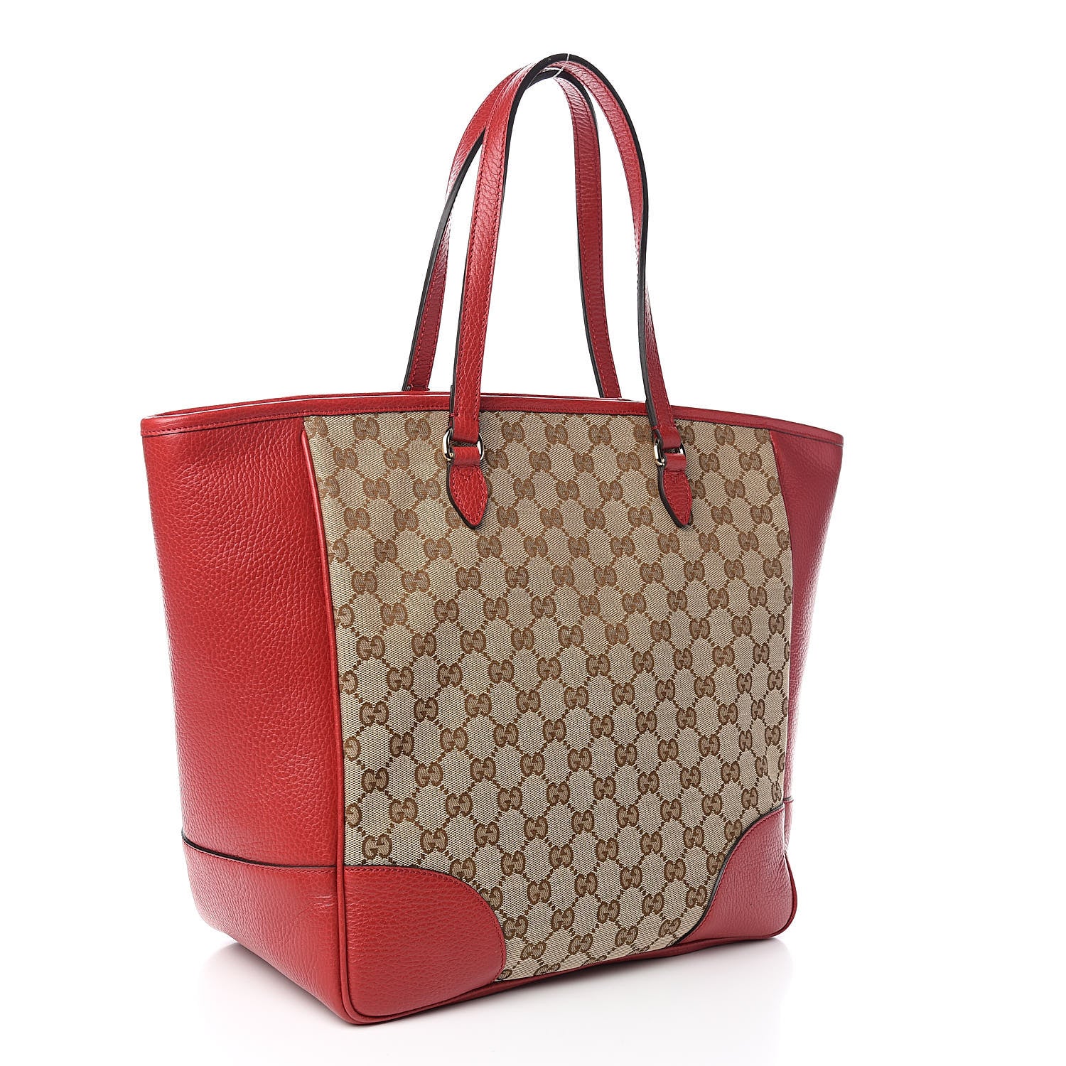 Gucci Monogram Bree Zippered Tote Beige Red 3 of 10