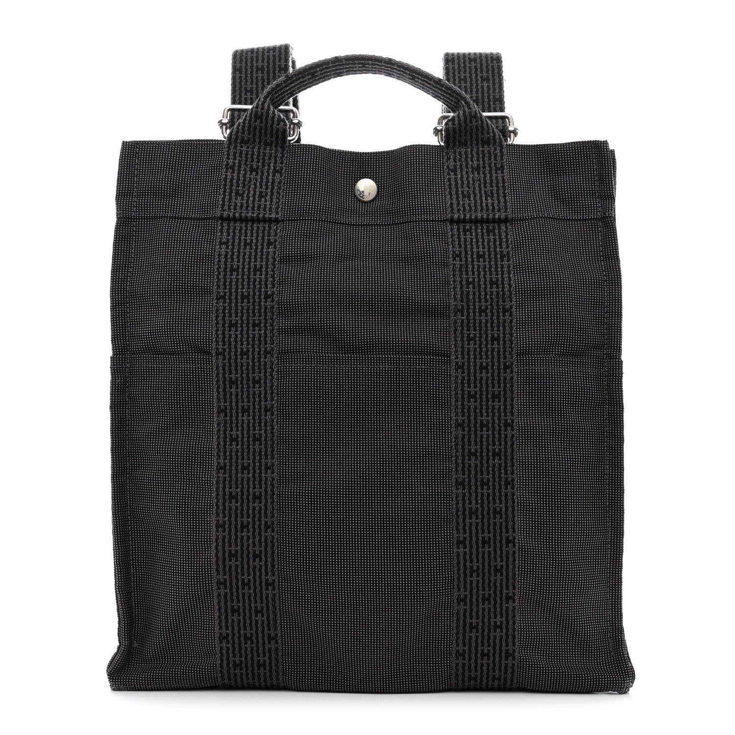 Hermes Canvas Herline Backpack Grey 1 of 12