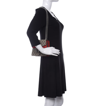 Gucci GG Supreme Monogram Mini Dionysus Shoulder Bag Hibiscus Red 2 of 9