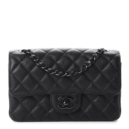 Chanel Crumpled Calfskin Quilted Mini Rectangular Flap So Black 1 of 13