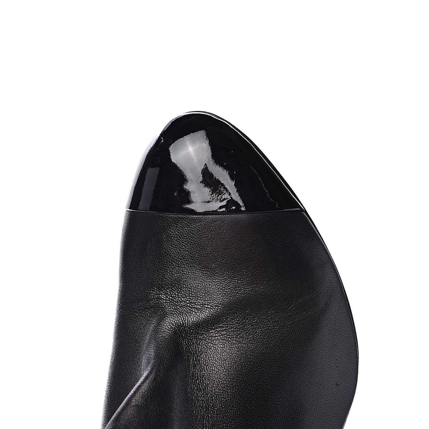 Patent Cap Toe Booties 38.5 Black