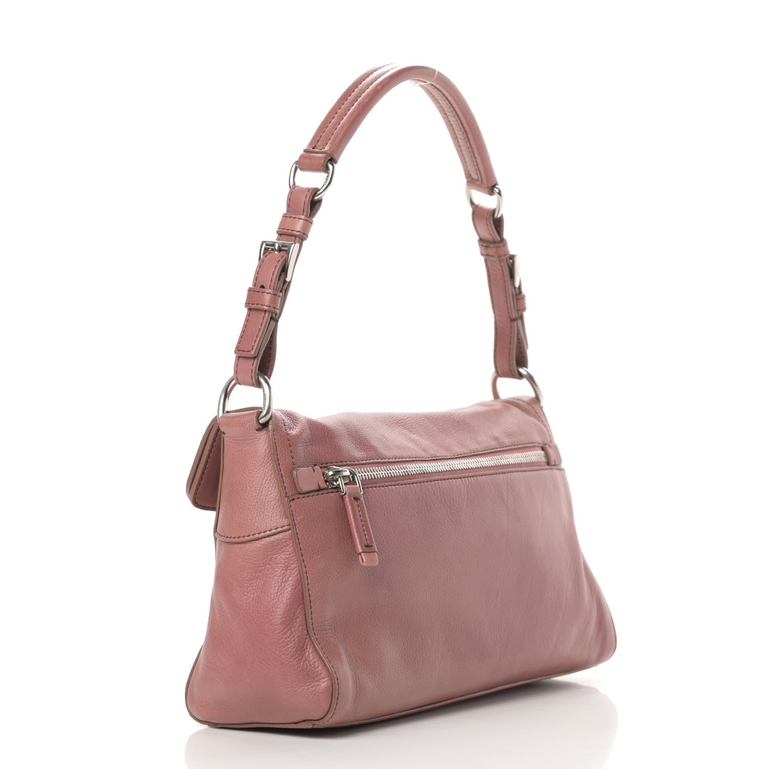 Prada Buffalo Easy Pushlock Flap Shoulder Bag Confetto 3 of 15