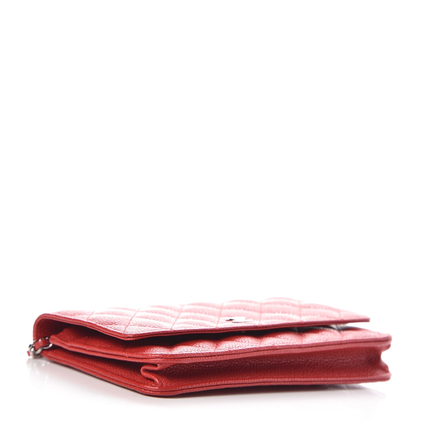 Caviar Quilted Wallet on Chain WOC Red