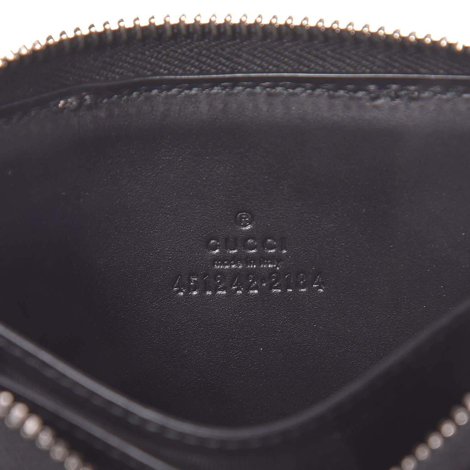 Gucci GG Supreme Monogram Zip Around Card Case Black 6 of 8