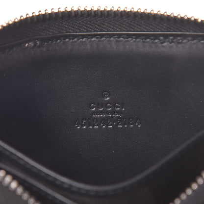 Gucci GG Supreme Monogram Zip Around Card Case Black 6 of 8