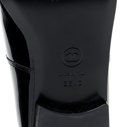 Chanel Patent Calfskin Moccasin Loafers 36.5 Black 8 of 9