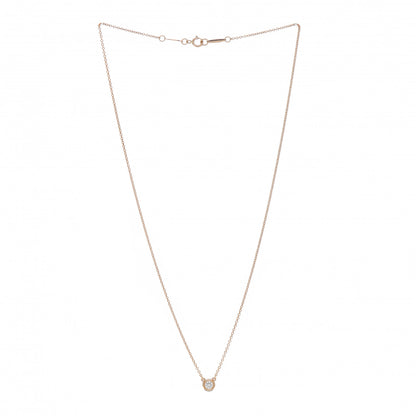 Tiffany 18K Rose Gold Diamond .14ct Elsa Peretti Diamonds by the Yard Pendant Necklace 3 of 4