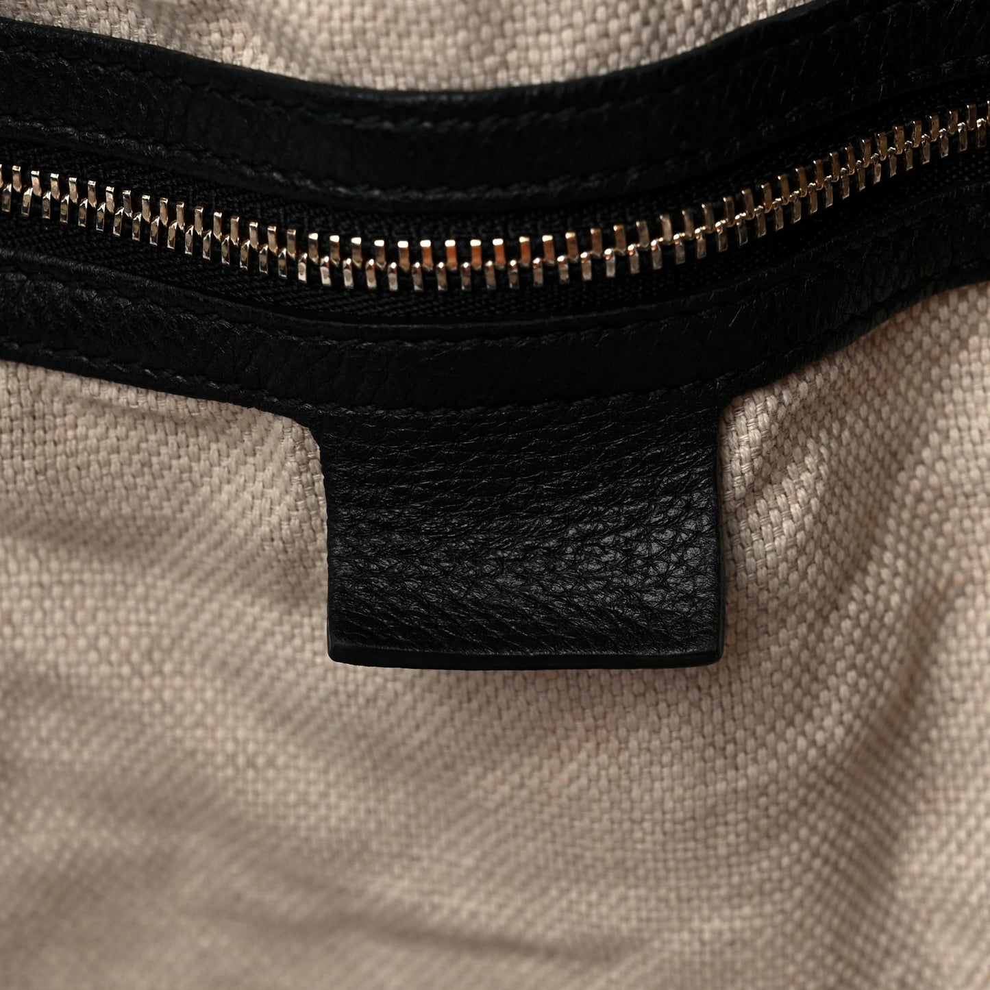 Pebbled Calfskin Large Soho Shoulder Bag Black