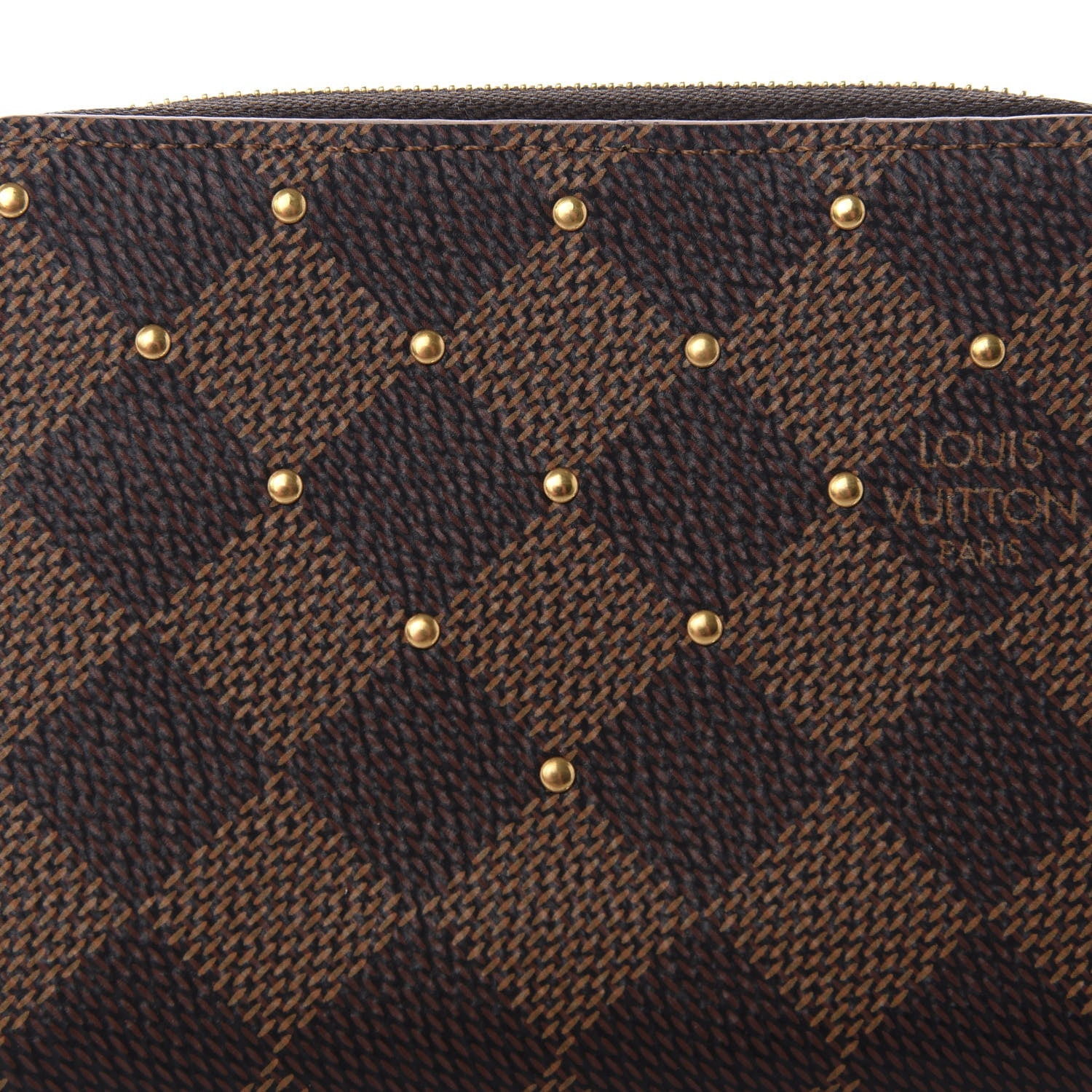 Louis Vuitton Damier Ebene Studded Zippy Coin Purse Rose Ballerine 7 of 7