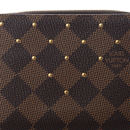 Louis Vuitton Damier Ebene Studded Zippy Coin Purse Rose Ballerine 7 of 7