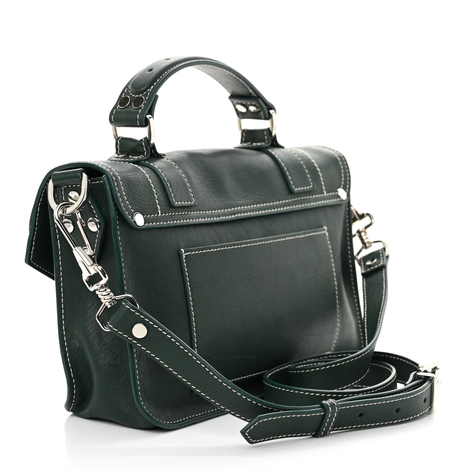 Proenza Schouler Lambskin Tiny PS1 Satchel Dark Green 2 of 11
