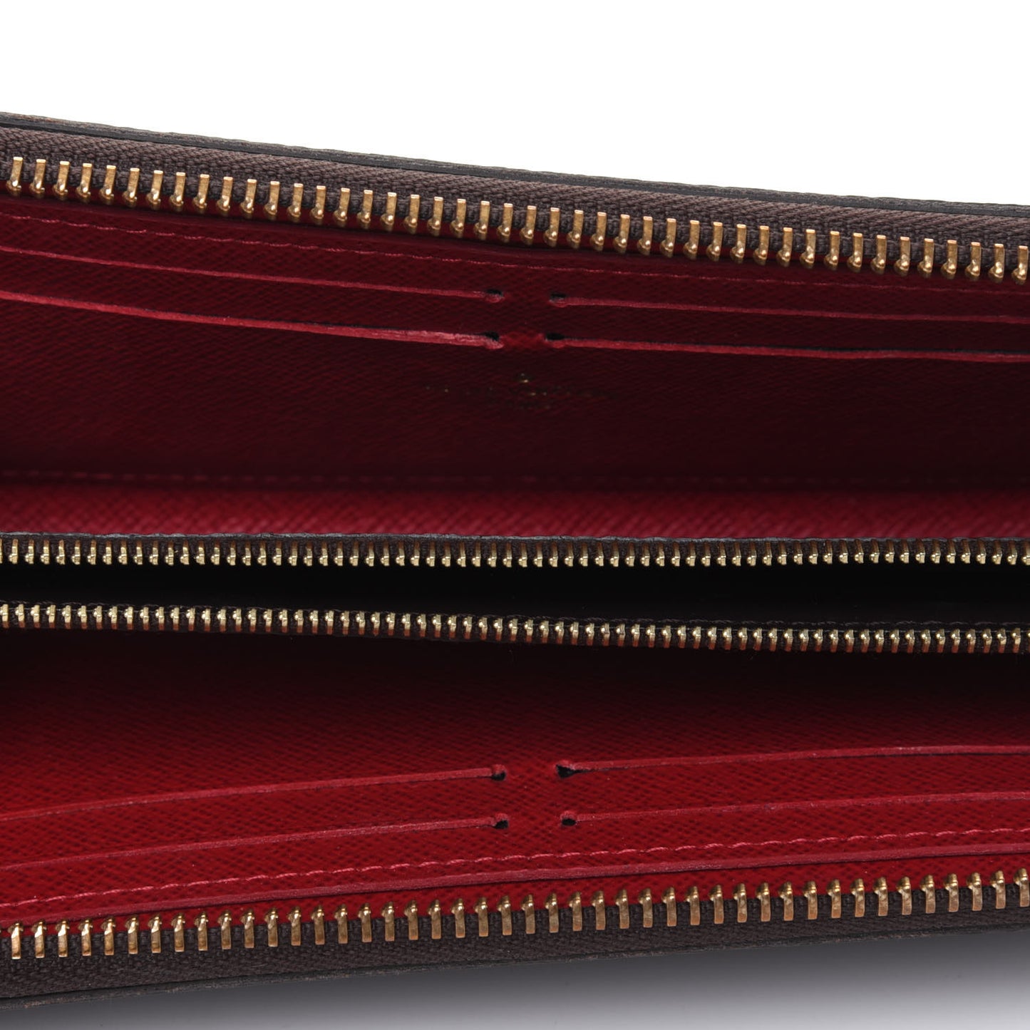 Damier Ebene Clemence Wallet Cherry