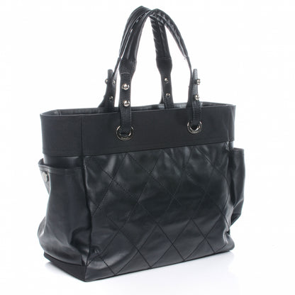 Chanel Coated Canvas Large Paris Biarritz Tote Black 3 of 8