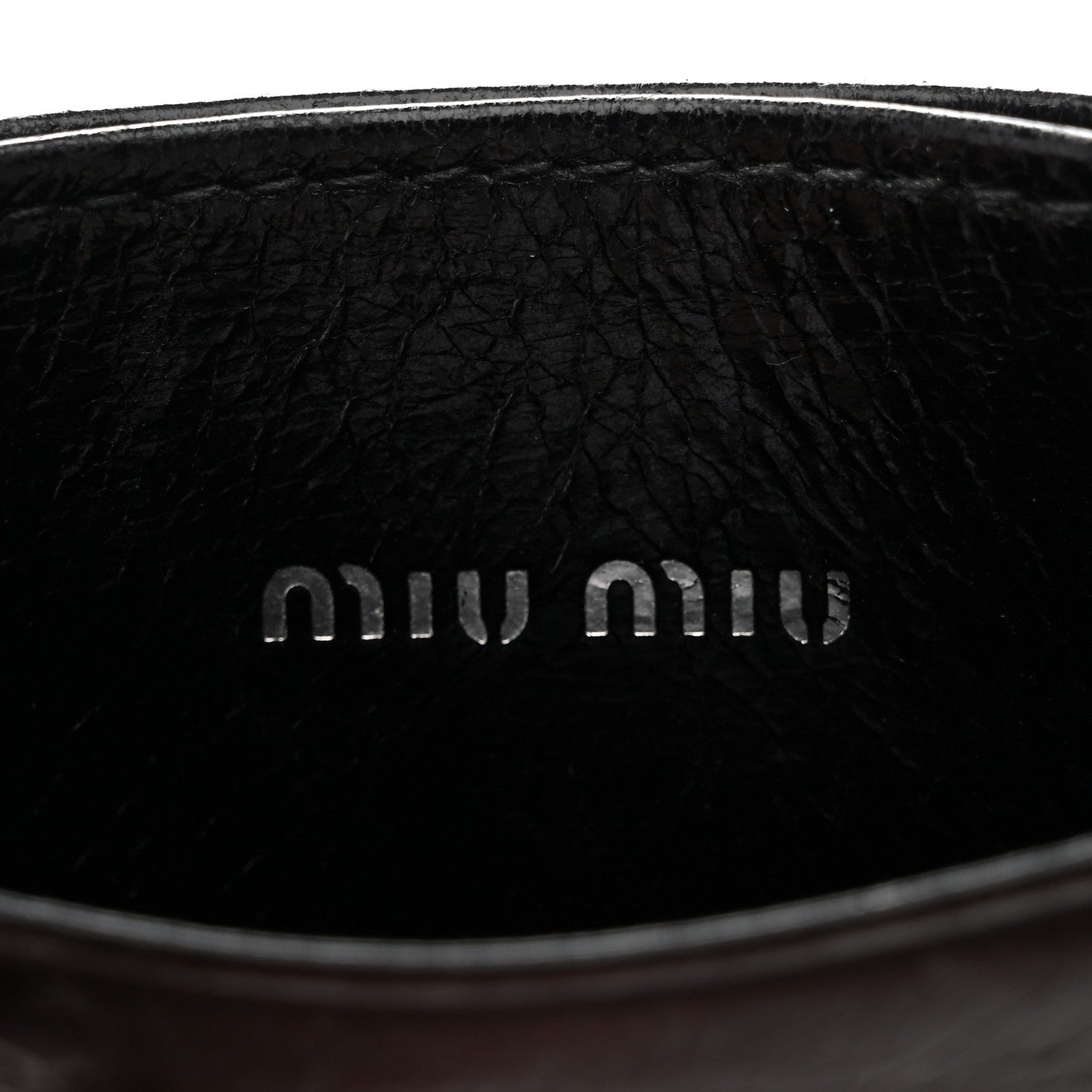 Miu Miu Vitello Shine Trapu Card Holder Black 6 of 8