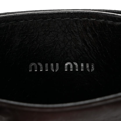 Miu Miu Vitello Shine Trapu Card Holder Black 6 of 8