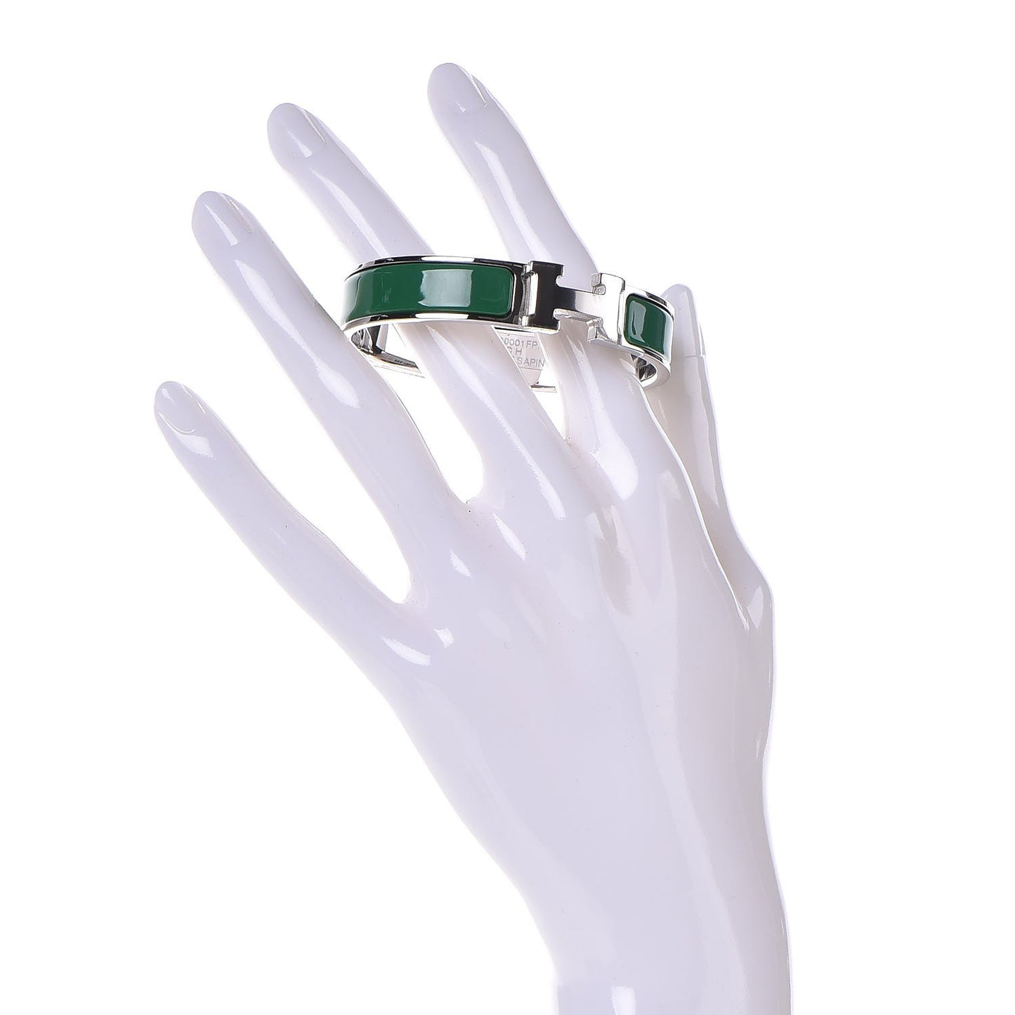 Enamel Narrow Clic Clac H Bracelet PM Vert Sapin