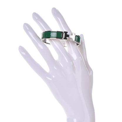 Hermes Enamel Narrow Clic Clac H Bracelet PM Vert Sapin 2 of 4