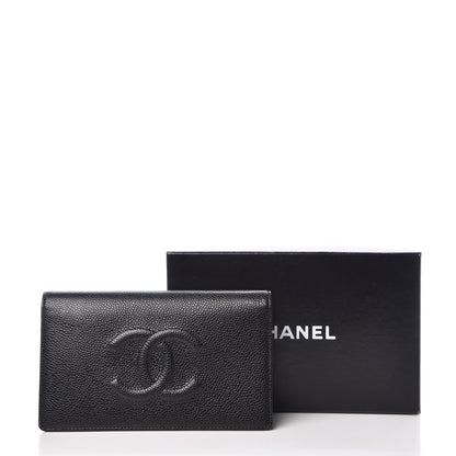Chanel Caviar Timeless CC Yen Wallet Black 9 of 9