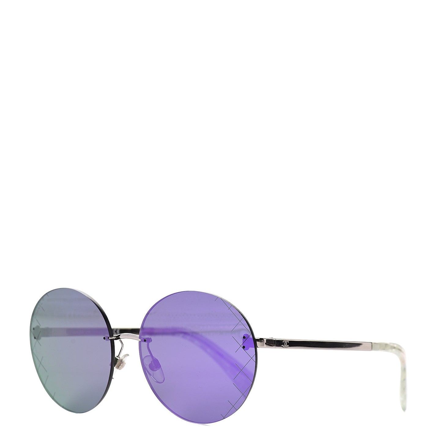 Mirrored Round Sunglasses 4216 Purple