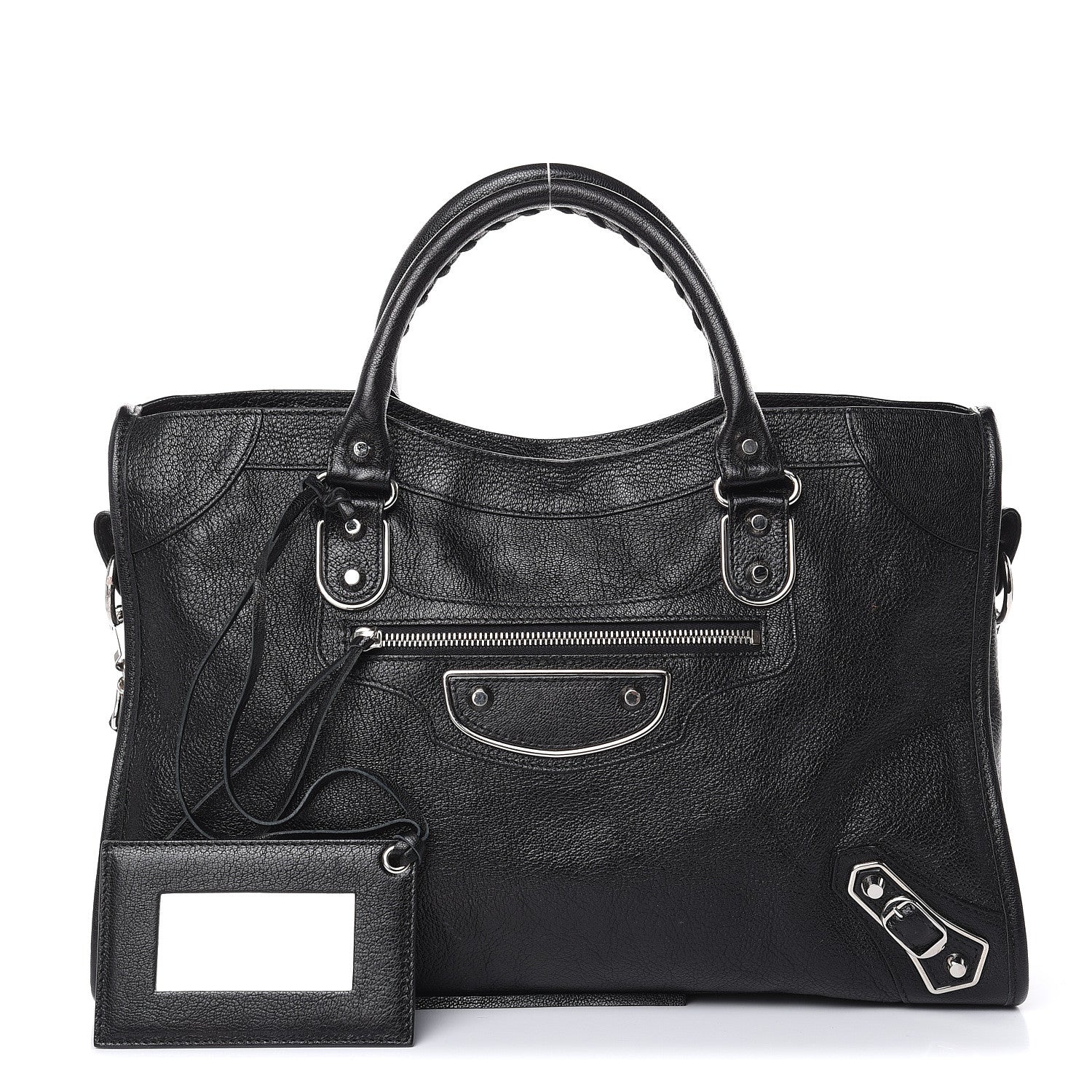 Balenciaga Chevre Silver Metallic Edge Hardware City Black 1 of 13
