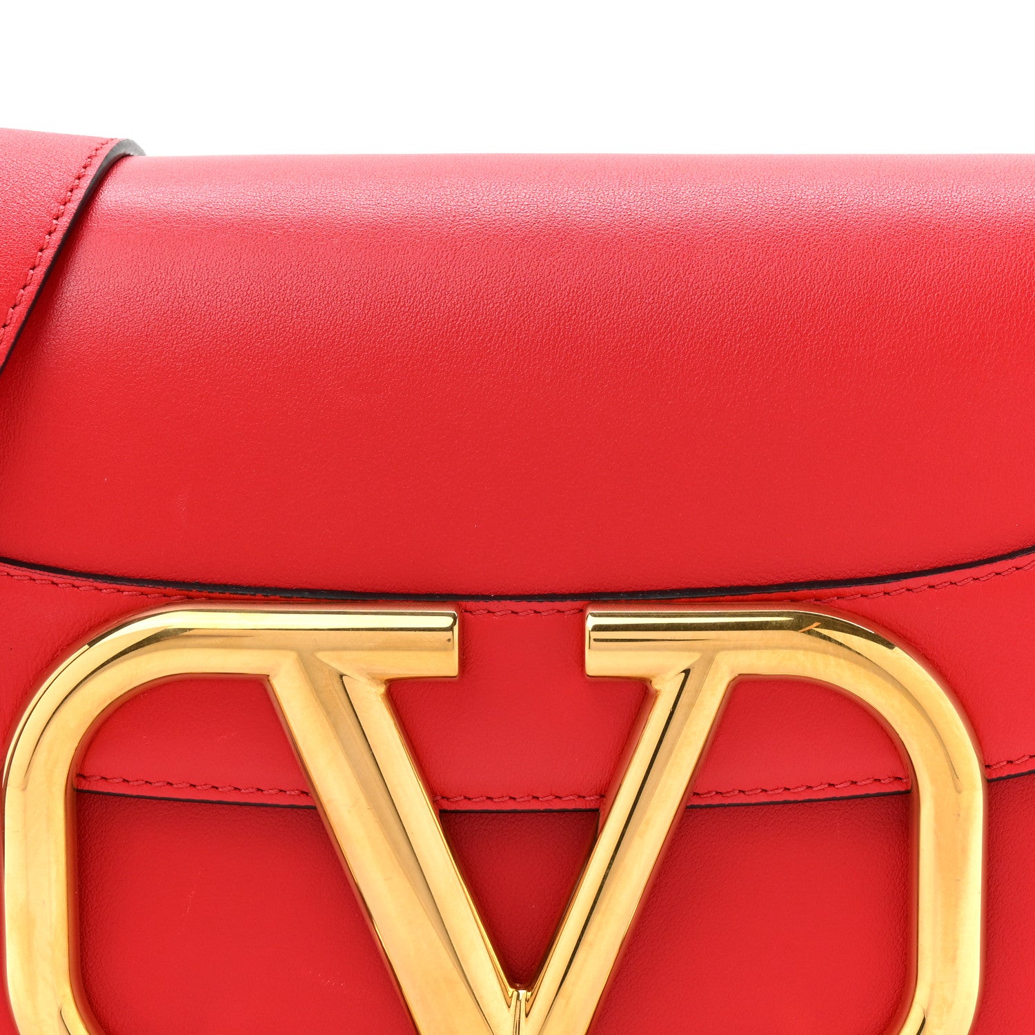 Valentino Garavani Smooth Calfskin Supervee Shoulder Bag Rouge Pur 7 of 9