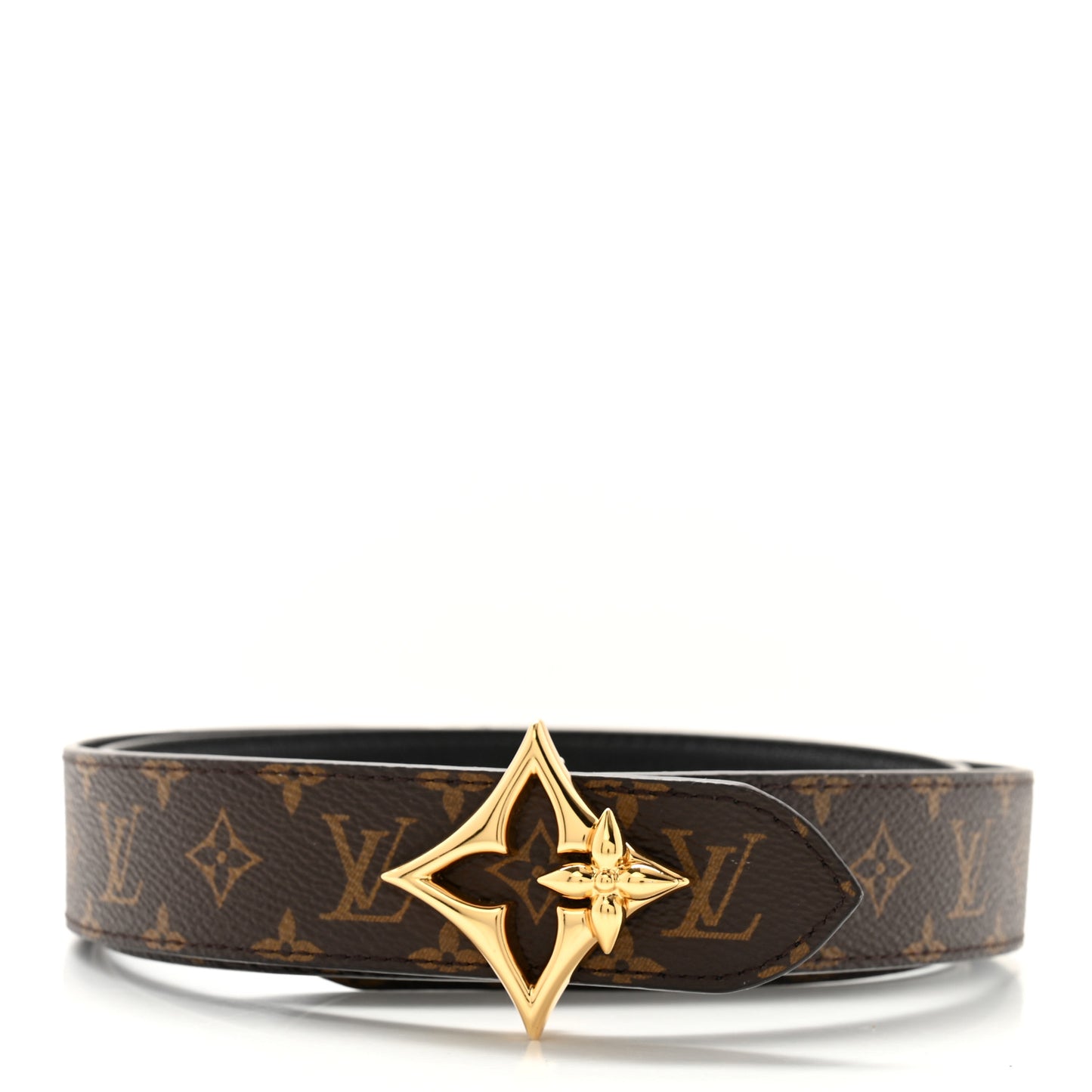 Calfskin Monogram 30mm Flowergram Reversible Belt 90 36 Black