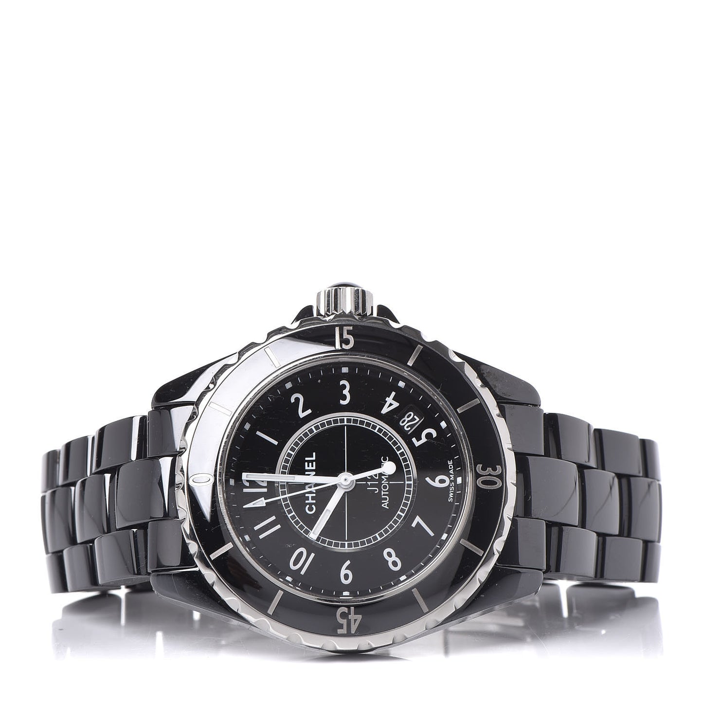 Stainless Steel Ceramic 38mm J12 Automatic Watch Black